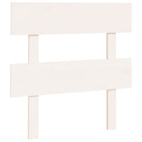 Bed Headboard White 93.5 cm Solid Wood Pine - Front View