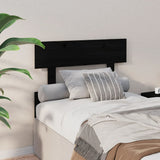 Bed Headboard Black 93.5 cm Solid Wood Pine - Top-Down View