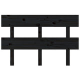 Bed Headboard Black 138 cm Solid Wood Pine