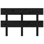 Bed Headboard Black 138 cm Solid Wood Pine