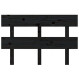 Bed Headboard Black 138 cm Solid Wood Pine - Side View