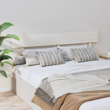 Bed Headboard White 154 cm Solid Wood Pine - Top-Down View