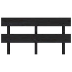 Bed Headboard Black 154 cm Solid Wood Pine