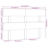 Bed Headboard Black 154 cm Solid Wood Pine
