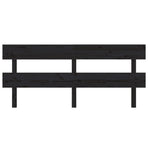 Bed Headboard Black 184 cm Solid Wood Pine