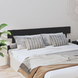 Bed Headboard Black 184 cm Solid Wood Pine - Top-Down View