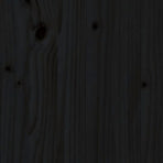 Bed Headboard Black 184 cm Solid Wood Pine
