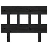 Bed Headboard Black 93.5 cm Solid Wood Pine