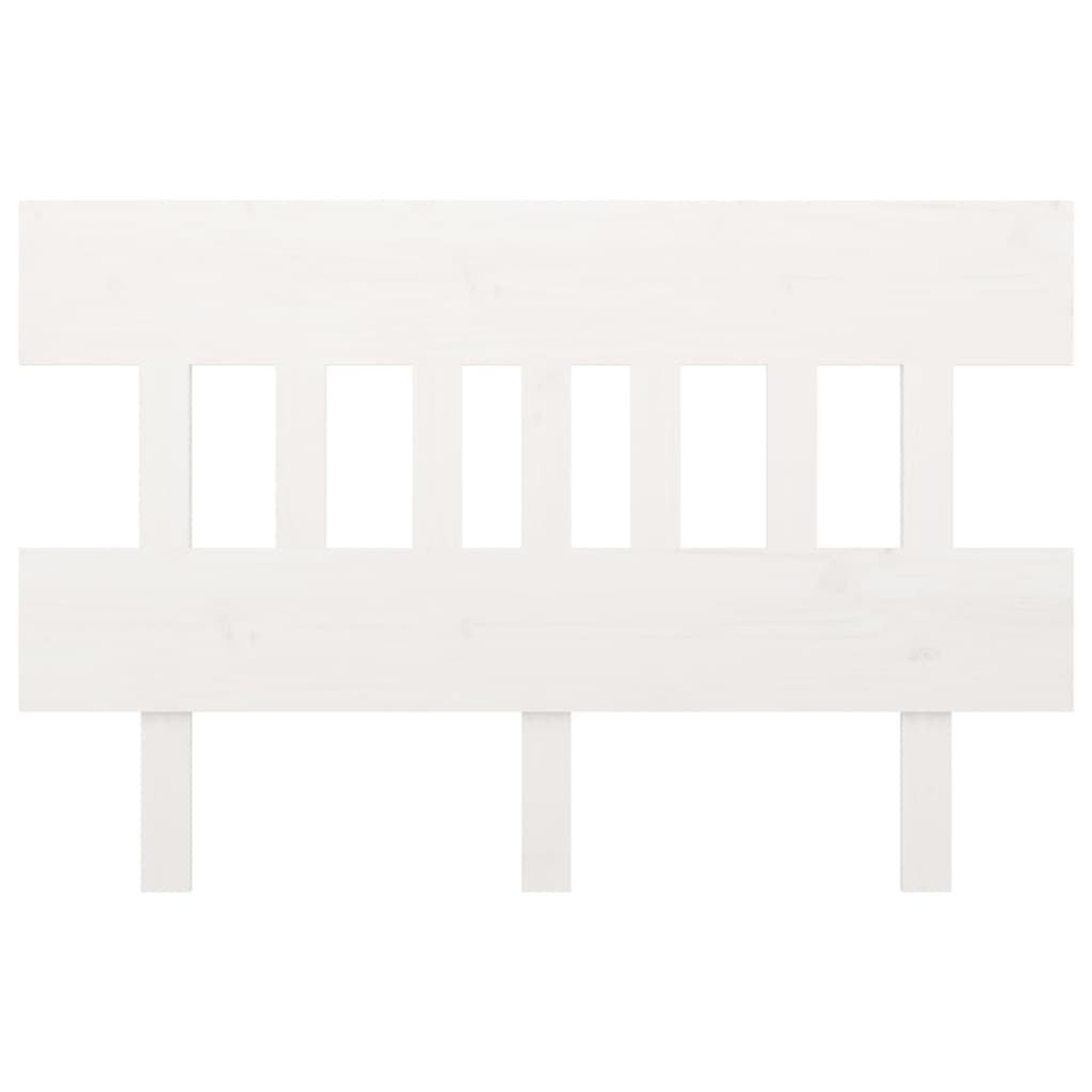 Bed Headboard White 138.5 cm Solid Wood Pine