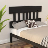 Bed Headboard Black 138.5 cm Solid Wood Pine - Top-Down View