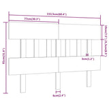 Bed Headboard 153.5 cm Solid Wood Pine - Rear View