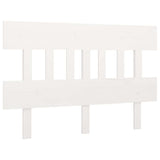 Bed Headboard White 153.5 cm Solid Wood Pine - Front View