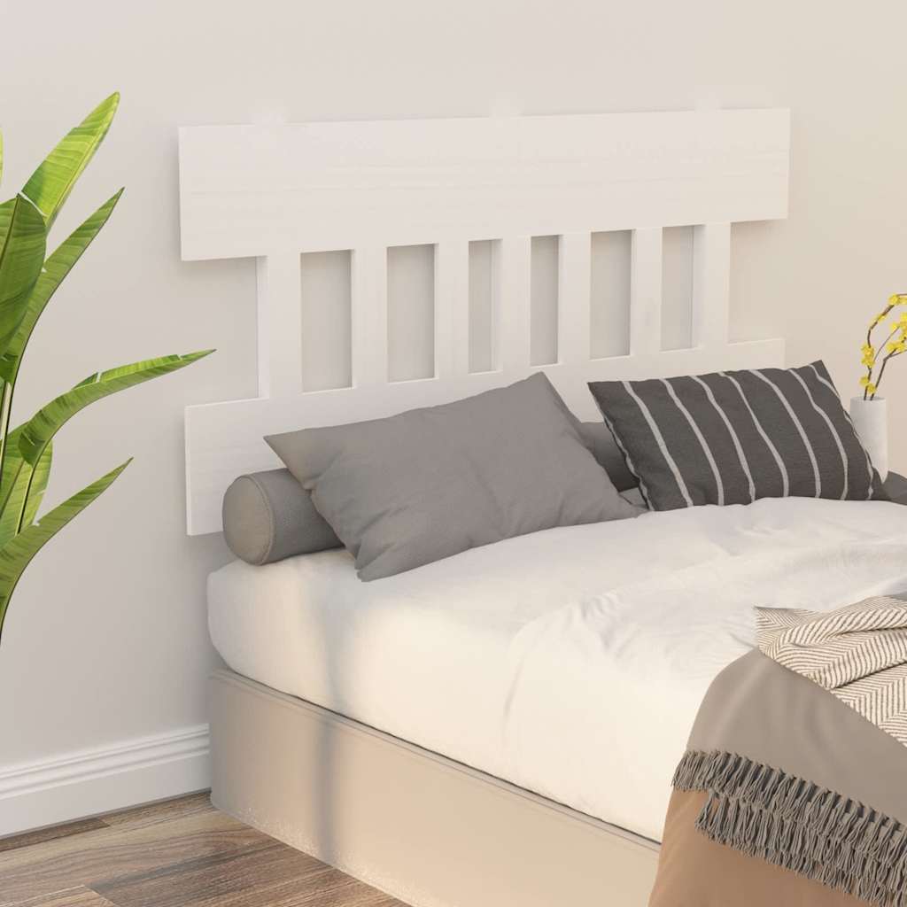 Bed Headboard White 153.5 cm Solid Wood Pine