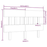 Bed Headboard White 153.5 cm Solid Wood Pine