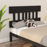 Bed Headboard Black 153.5 cm Solid Wood Pine - Top-Down View