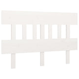 Bed Headboard White 183.5 cm Solid Wood Pine - Front View