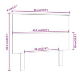 Bed Headboard White 94 cm Solid Wood Pine - Rear View