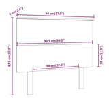 Bed Headboard Black 94x6x82.5 cm Solid Wood Pine - Rear View