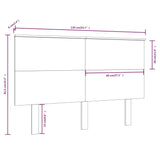 Bed Headboard 139x6x82.5 cm Solid Wood Pine - Rear View