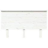 Bed Headboard White 139 cm Solid Wood Pine - Side View