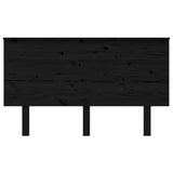 Bed Headboard Black 139 cm Solid Wood Pine - Side View