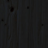 Bed Headboard Black 139 cm Solid Wood Pine - 45-Degree Angle