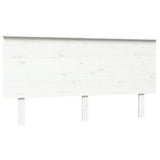 Bed Headboard White 154 cm Solid Wood Pine - Front View