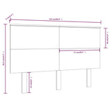 Bed Headboard White 154 cm Solid Wood Pine - Rear View