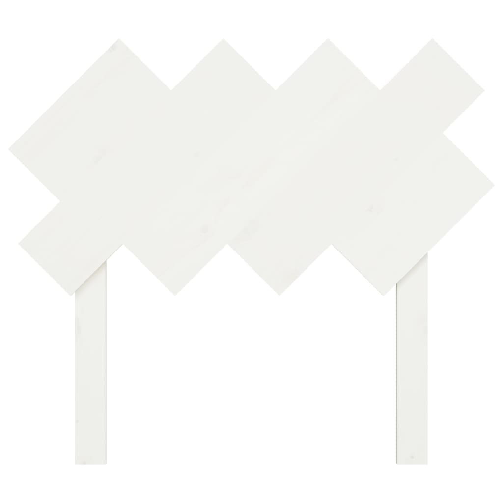 Bed Headboard White 92 cm Single Solid Wood Pine