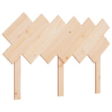 Bed Headboard 132 cm Solid Wood Pine - Front View