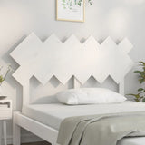Bed Headboard White 132 cm Solid Wood Pine - Side View