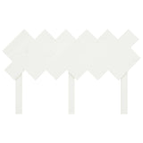 Bed Headboard White 132 cm Solid Wood Pine - Top-Down View