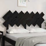 Bed Headboard Black 151.5 cm Solid Wood Pine - Side View