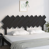 Bed Headboard Black 178 cm Solid Wood Pine - Side View