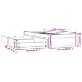 Bed Frame without Mattress with Drawers Black 90x190 cm - Close-Up Angle