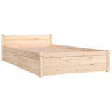 Bed Frame without Mattress with Drawers 90x190 cm - Top-Down View