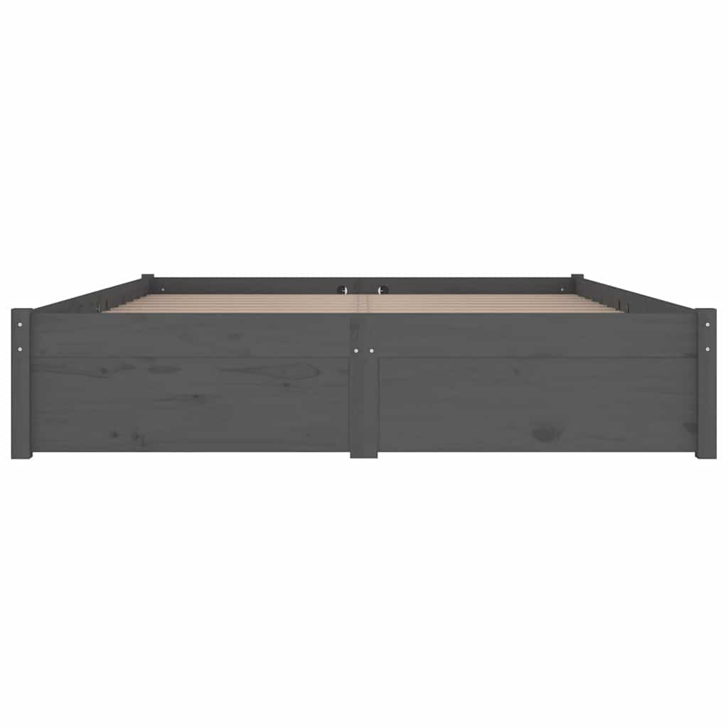 Bed Frame without Mattress with Drawers Grey 135x190 cm