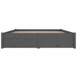 Bed Frame without Mattress with Drawers Grey 135x190 cm - 45-Degree Angle