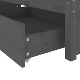 Bed Frame without Mattress with Drawers Grey 135x190 cm - Close-Up Angle