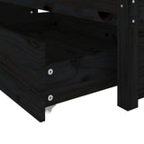 Bed Frame without Mattress with Drawers Black 135x190 cm