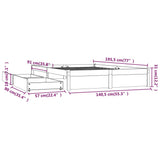 Bed Frame without Mattress with Drawers Black 135x190 cm - Extra Image