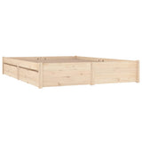 Bed Frame without Mattress with Drawers 150x200 cm - Side View