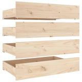 Bed Frame without Mattress with Drawers 135x190 cm - Close-Up Angle