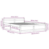 Bed Frame without Mattress with Drawers 135x190 cm - Extra Image
