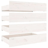 Bed Frame without Mattress with Drawers White 135x190 cm