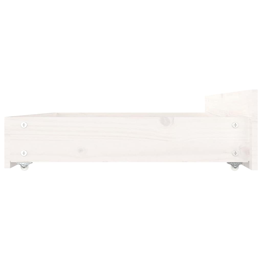 Bed Frame without Mattress with Drawers White 135x190 cm