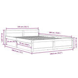 Bed Frame without Mattress with Drawers White 135x190 cm