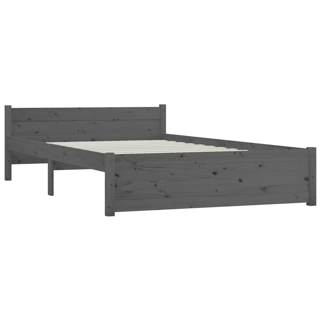 Bed Frame without Mattress with Drawers Grey 135x190 cm