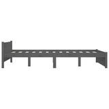 Bed Frame without Mattress with Drawers Grey 135x190 cm - Rear View