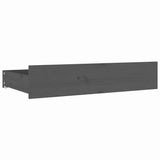 Bed Frame without Mattress with Drawers Grey 135x190 cm - Low Angle